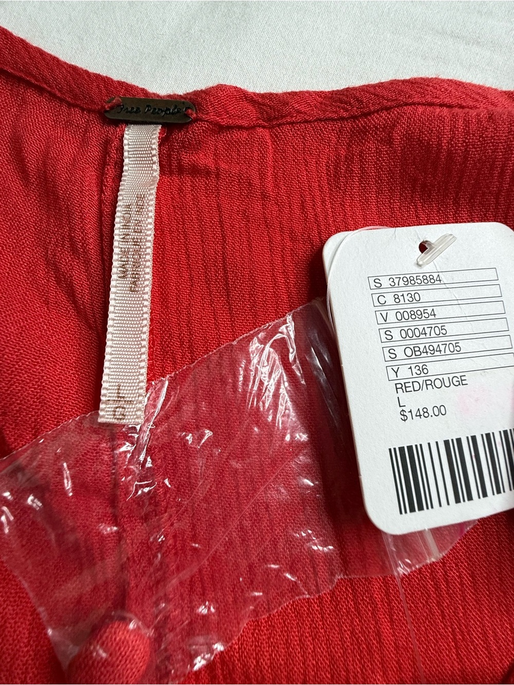 Free People Red Mini Dress with Gold Embroidery - Picture 5 of 8